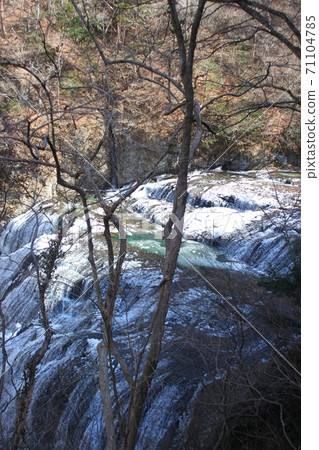 From Fukuroda Falls in winter from the promenade From Fukuroda Falls in winter from the promenade 71104785