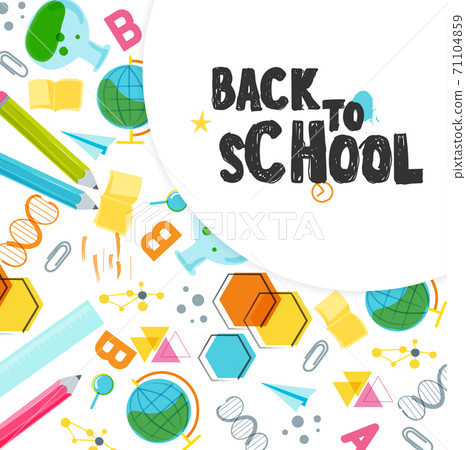 Back to school vector design concept made from... - Stock Illustration ...