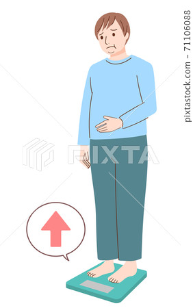 one's weight, Weighing Scale, bathroom scale - Stock Illustration ...