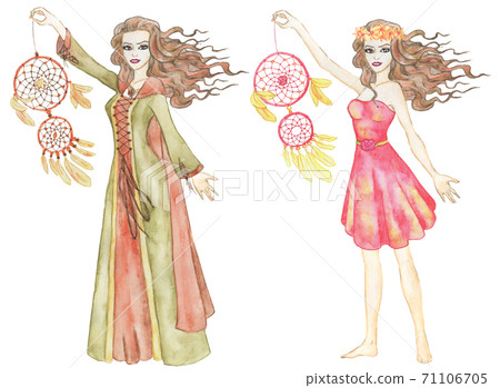 Dress up doll vector illustration © Dazdraperma (#7028553)