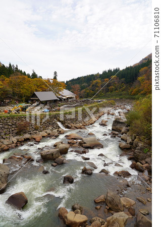 Naena Waterfall and Autumn Leaves (Sekigawa No. 1 Sabo Dam), one of the 100 best waterfalls in Japan 71106810