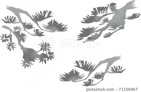 新年元旦松木相撲畫水墨畫水彩插圖素材 新年元旦松木相撲畫水墨畫水彩插圖素材 71106967