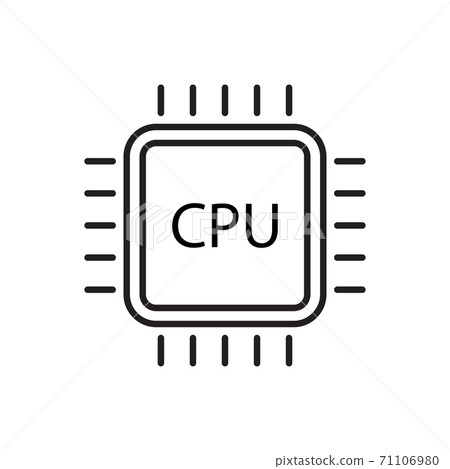 Central processing unit vector icon for for graphic design, logo, web site, social media, mobile app, ui illustration 71106980