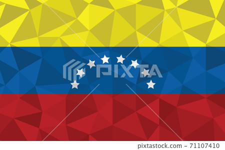 Low poly Venezuela flag vector illustration. Triangular Venezuelan flag graphic. Venezuela country flag is a symbol of independence. Low poly Venezuela flag vector illustration. Triangular Venezuelan flag graphic. Venezuela country flag is a symbol of independence. 71107410
