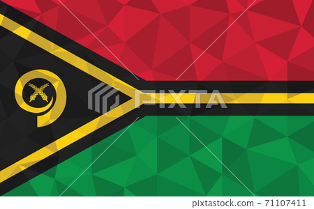 Low poly Vanuatu flag vector illustration. Triangular ni-Vanuatu flag graphic. Vanuatu country flag is a symbol of independence. Low poly Vanuatu flag vector illustration. Triangular ni-Vanuatu flag graphic. Vanuatu country flag is a symbol of independence. 71107411