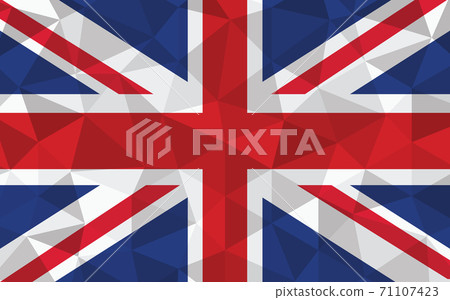 Low poly United Kingdom flag vector illustration. Triangular British flag graphic. United Kingdom country flag is a symbol of independence. Low poly United Kingdom flag vector illustration. Triangular British flag graphic. United Kingdom country flag is a symbol of independence. 71107423