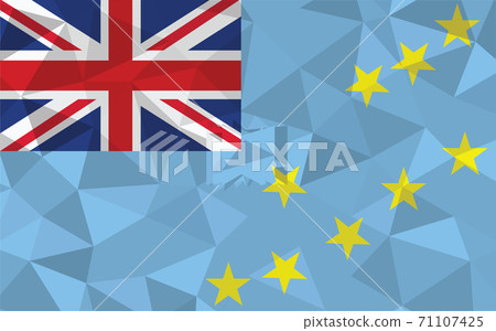 Low poly Tuvalu flag vector illustration. Triangular Tuvaluan flag graphic. Tuvalu country flag is a symbol of independence. Low poly Tuvalu flag vector illustration. Triangular Tuvaluan flag graphic. Tuvalu country flag is a symbol of independence. 71107425