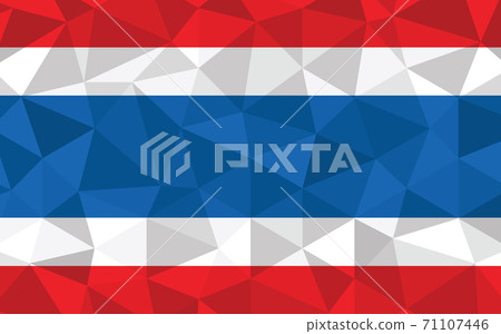 Low poly Thailand flag vector illustration. Triangular Thai flag graphic. Thailand country flag is a symbol of independence. Low poly Thailand flag vector illustration. Triangular Thai flag graphic. Thailand country flag is a symbol of independence. 71107446