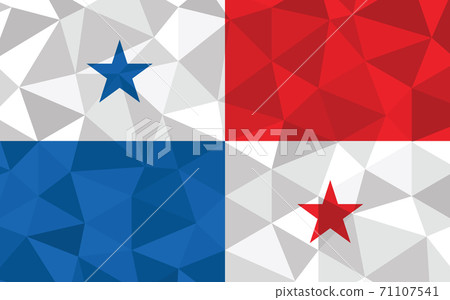 Low poly Panama flag vector illustration. Triangular Panamanian flag graphic. Panama country flag is a symbol of independence. Low poly Panama flag vector illustration. Triangular Panamanian flag graphic. Panama country flag is a symbol of independence. 71107541