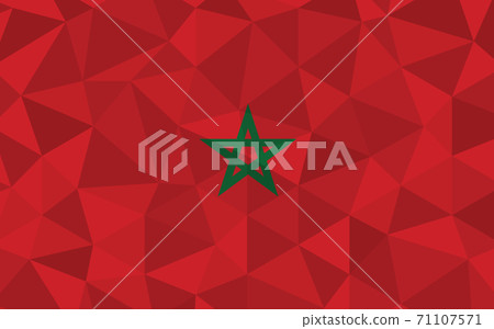 Low poly Morocco flag vector illustration. Triangular Moroccan flag graphic. Morocco country flag is a symbol of independence. Low poly Morocco flag vector illustration. Triangular Moroccan flag graphic. Morocco country flag is a symbol of independence. 71107571