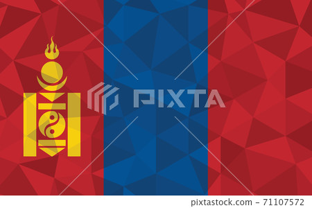 Low poly Mongolia flag vector illustration. Triangular Mongolian flag graphic. Mongolia country flag is a symbol of independence. Low poly Mongolia flag vector illustration. Triangular Mongolian flag graphic. Mongolia country flag is a symbol of independence. 71107572