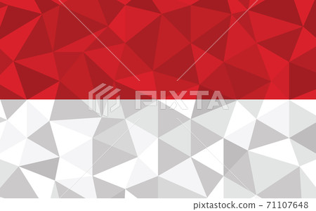 Low poly Indonesia flag vector illustration. Triangular Indonesian flag graphic. Indonesia country flag is a symbol of independence. Low poly Indonesia flag vector illustration. Triangular Indonesian flag graphic. Indonesia country flag is a symbol of independence. 71107648