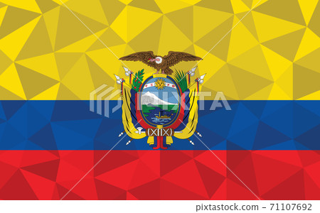 Low poly Ecuador flag vector illustration. Triangular Ecuadorian flag graphic. Ecuador country flag is a symbol of independence. Low poly Ecuador flag vector illustration. Triangular Ecuadorian flag graphic. Ecuador country flag is a symbol of independence. 71107692