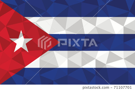 Low poly Cuba flag vector illustration. Triangular Cuban flag graphic. Cuba country flag is a symbol of independence. Low poly Cuba flag vector illustration. Triangular Cuban flag graphic. Cuba country flag is a symbol of independence. 71107701