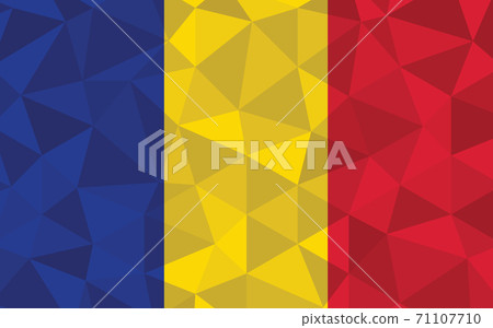 Low poly Chad flag vector illustration. Triangular Chadian flag graphic. Chad country flag is a symbol of independence. Low poly Chad flag vector illustration. Triangular Chadian flag graphic. Chad country flag is a symbol of independence. 71107710