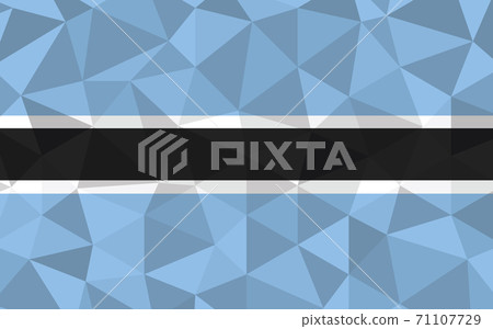 Low poly Botswana flag vector illustration. Triangular Batswana flag graphic. Botswana country flag is a symbol of independence. Low poly Botswana flag vector illustration. Triangular Batswana flag graphic. Botswana country flag is a symbol of independence. 71107729