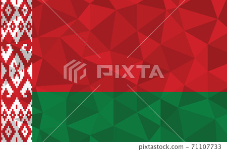 Low poly Belarus flag vector illustration. Triangular Belarusian flag graphic. Belarus country flag is a symbol of independence. Low poly Belarus flag vector illustration. Triangular Belarusian flag graphic. Belarus country flag is a symbol of independence. 71107733