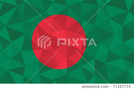Low poly Bangladesh flag vector illustration. Triangular Bangalee flag graphic. Bangladesh country flag is a symbol of independence. Low poly Bangladesh flag vector illustration. Triangular Bangalee flag graphic. Bangladesh country flag is a symbol of independence. 71107735