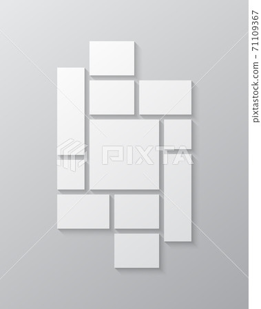 Vector background collage eleven frame image photo 71109367