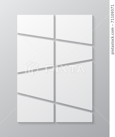 Vector template collage eight frames, images photo 71109371