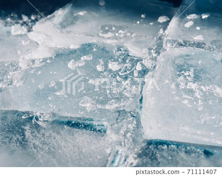 Square shaped broken ice background 71111407