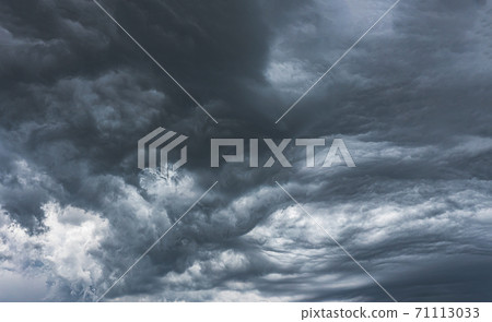 Stormy Sky Before Rain Thunderstorm. Storm Cloudy Sky Background Stormy Sky Before Rain Thunderstorm. Storm Cloudy Sky Background 71113033