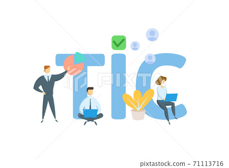 TIC, Trade Information Center. Concept with keywords, people and icons. Flat vector illustration. Isolated on white. TIC, Trade Information Center. Concept with keywords, people and icons. Flat vector illustration. Isolated on white. 71113716