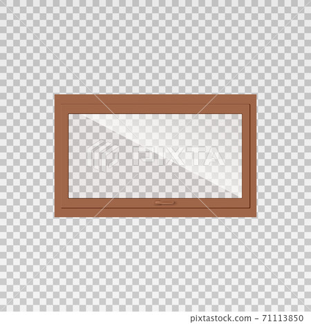 Template of window horizontal wood frame realistic vector illustration isolated. Template of window horizontal wood frame realistic vector illustration isolated. 71113850