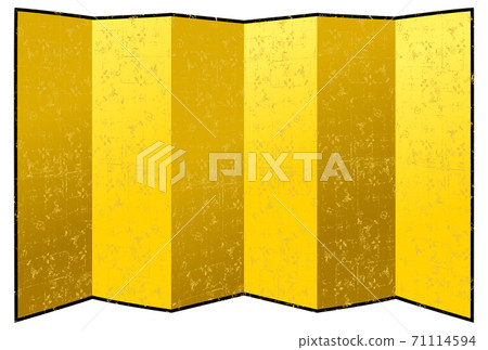Gold folding screen, gold leaf, plain 71114594