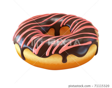 Chocolate donut or doughnut 3d rendering Chocolate donut or doughnut 3d rendering 71115320