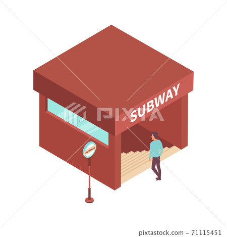 Subway Entrance People Composition Subway Entrance People Composition 71115451