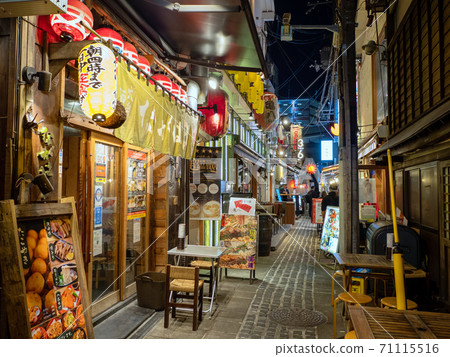 Osaka Umeda Originally Night on the approaching path of Tenjin 71115516