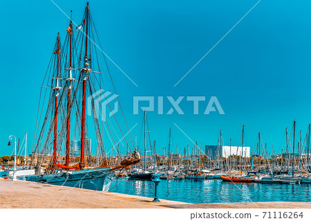 Panorama on Barcelona Seaport .Barcelona. Spain. Panorama on Barcelona Seaport .Barcelona. Spain. 71116264