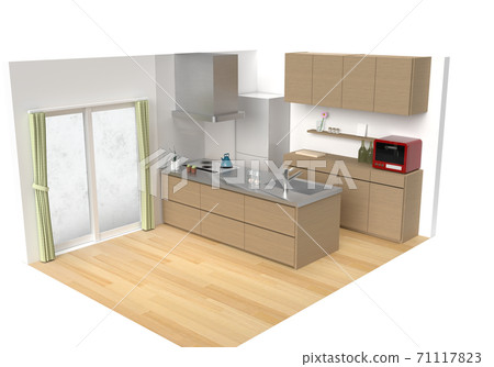 Calm kitchen 3DCG 71117823