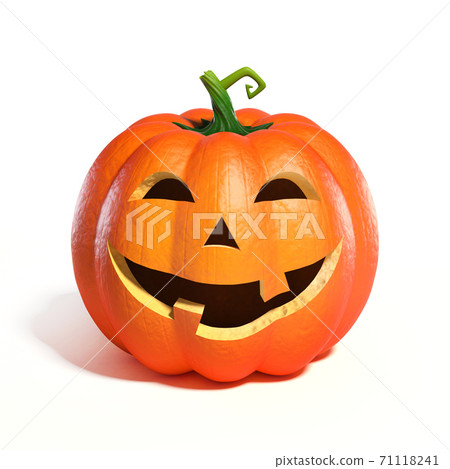 Halloween Pumpkin Jack O Lantern 3d rendering - Stock Illustration ...
