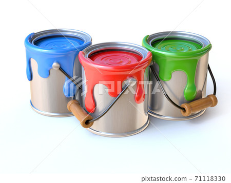 Paint cans 3d rendering 71118330