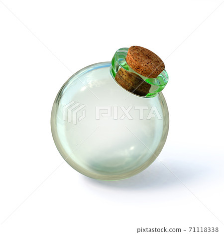 Empty glass bottle potion 3d rendering Empty glass bottle potion 3d rendering 71118338