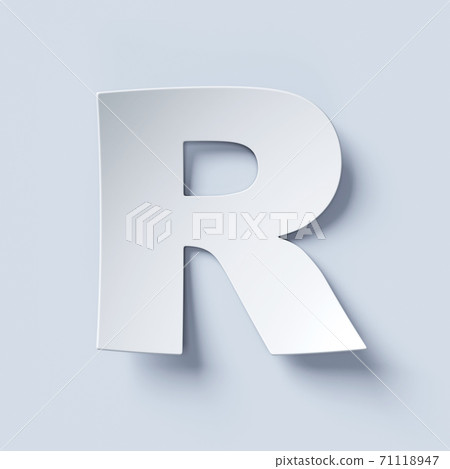 White bent paper font letter R - Stock Illustration [71118947] - PIXTA