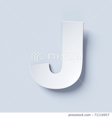 White bent paper font letter J White bent paper font letter J 71118957