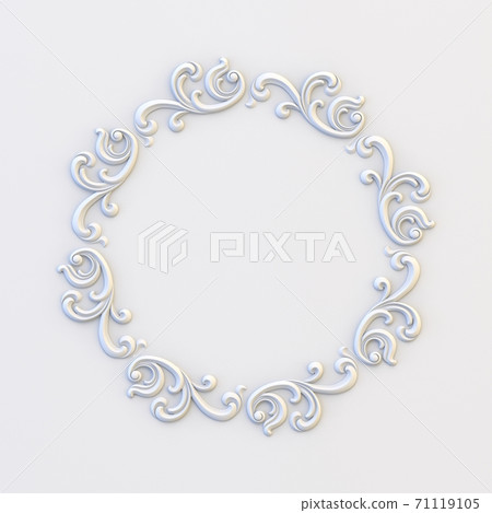 Ornamental vintage frames. Floral design template. Page decoration. Birthday card, wedding invitations. 3d rendering Ornamental vintage frames. Floral design template. Page decoration. Birthday card, wedding invitations. 3d rendering 71119105