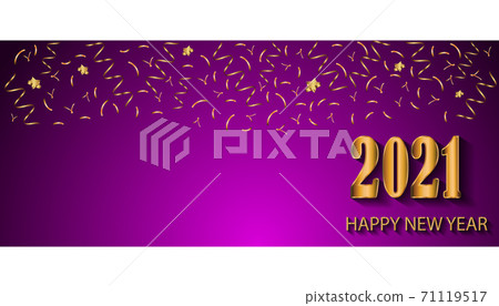 2021 Happy New Year background for your seasonal invitations, festive posters, greetings cards or cover. 71119517