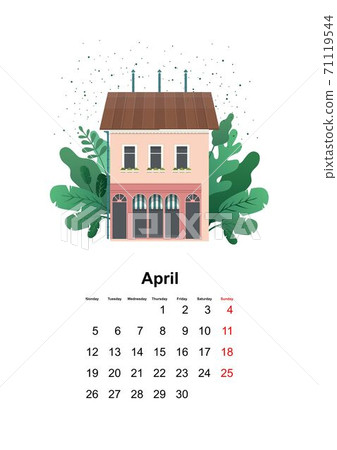 wall calendar page 2021 one month 71119544