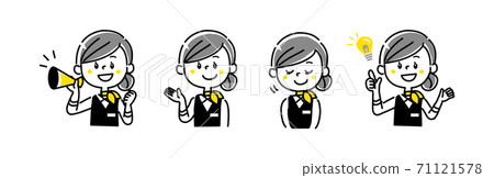 櫃檯接待指南女性變化 71121578