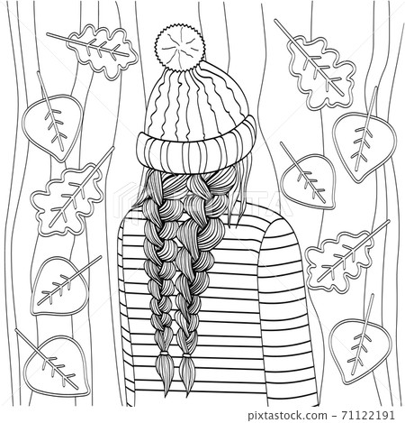 Cute Girl Coloring Page  Coloring pages, Coloring book art, Adult