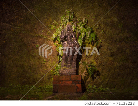 Image of female Indian divinity at Hanibe caves, Komatsu, Ishikawa Prefecture, Japan. Image of female Indian divinity at Hanibe caves, Komatsu, Ishikawa Prefecture, Japan. 71122228