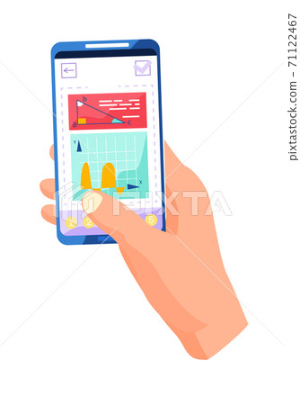 Online math course. Learning geometry via the internet. Education and knowledge at a distance 71122467