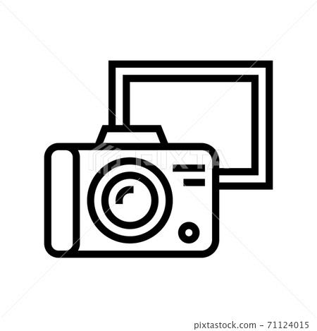 vintage photo camera line icon vector illustration - Stock Illustration ...