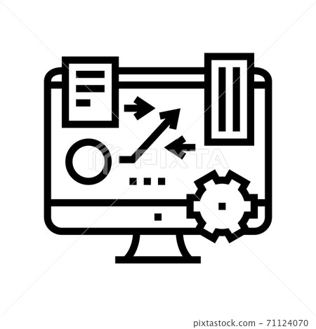 tasks planning line icon vector illustration sign 71124070