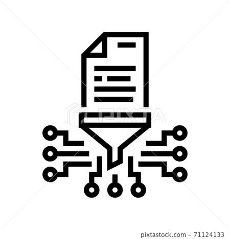 file filtration line icon vector illustration sign 71124133