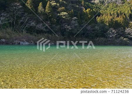 Blue beautiful and calm river Blue beautiful and calm river 71124236